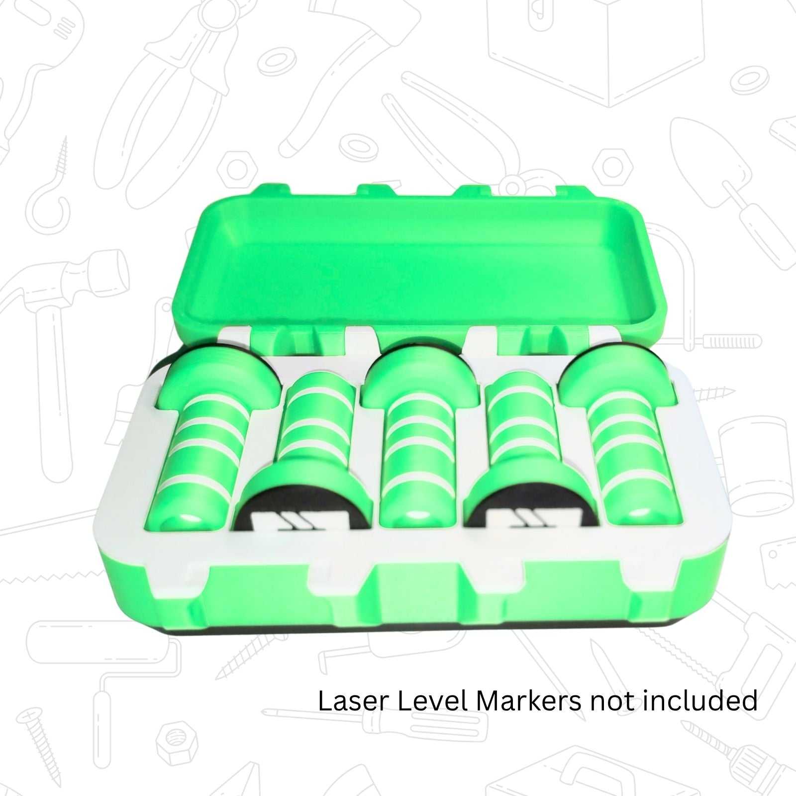 (Box Only) AlignPro™ Laser Level Marker Storage Box – Protective Case for Lightweight, Heavy Base & Magnetic Sets