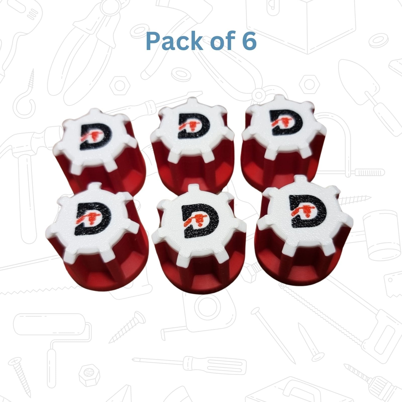 DeFrixo™ Large Heavy Duty Silicone Caps – Reusable Sealant Nozzle Cover Screw-In | Pack of 6 or 12