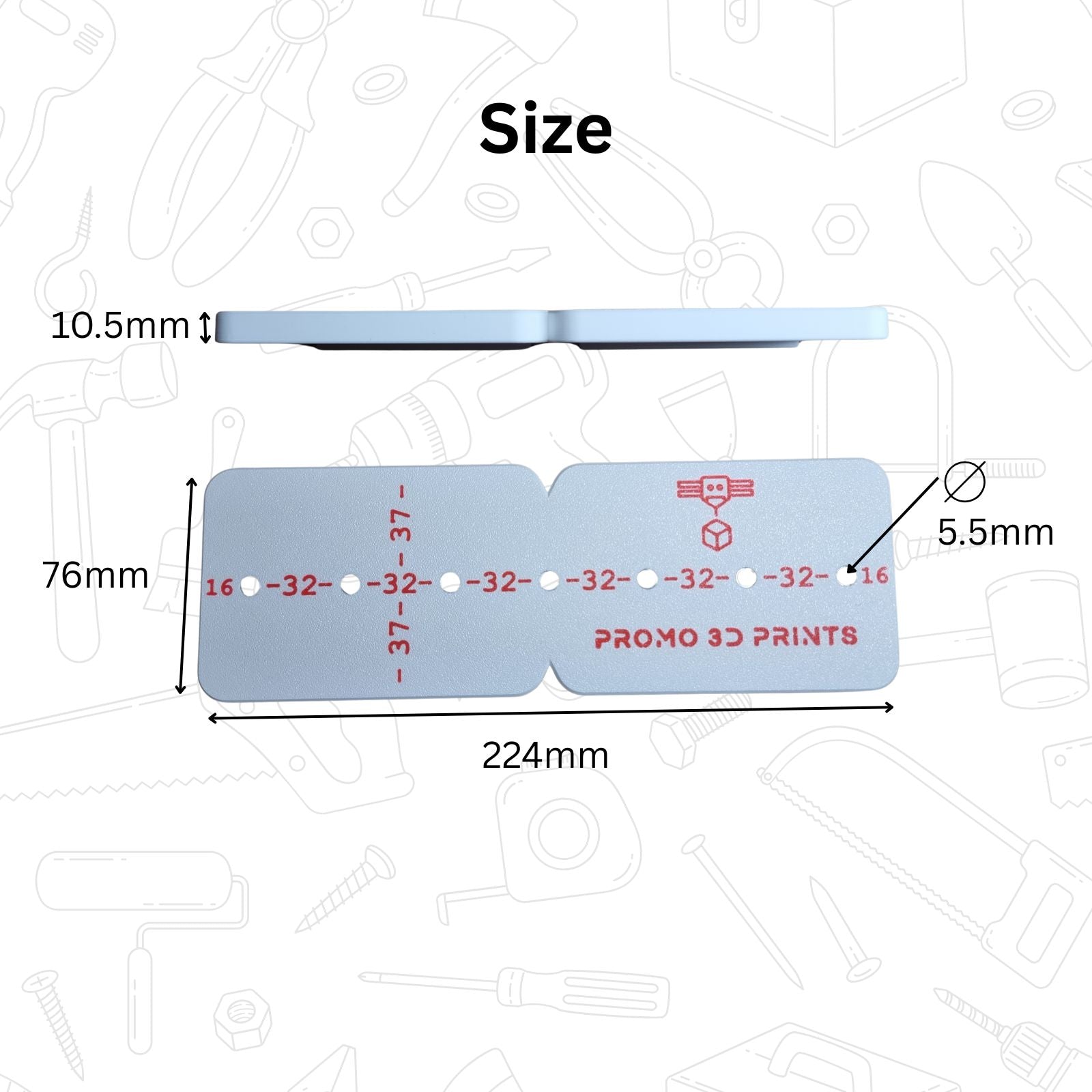 Adjustable Shelf Pin Drilling Jig – 32mm Cabinet System | Precision Hole Guide
