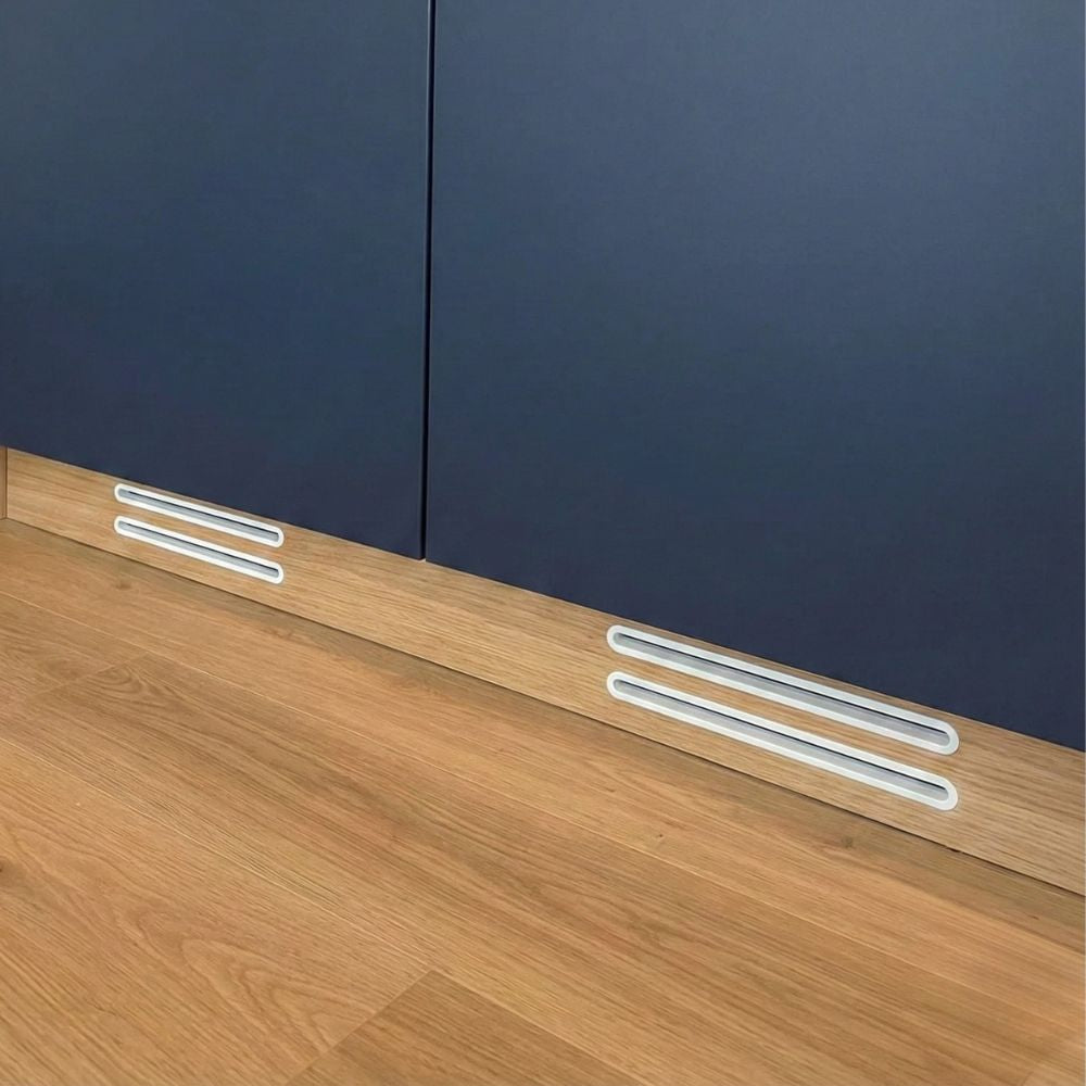 Slimline Ventilation Grille Cover for 18mm Panels - Various Lengths Available | Set of 2