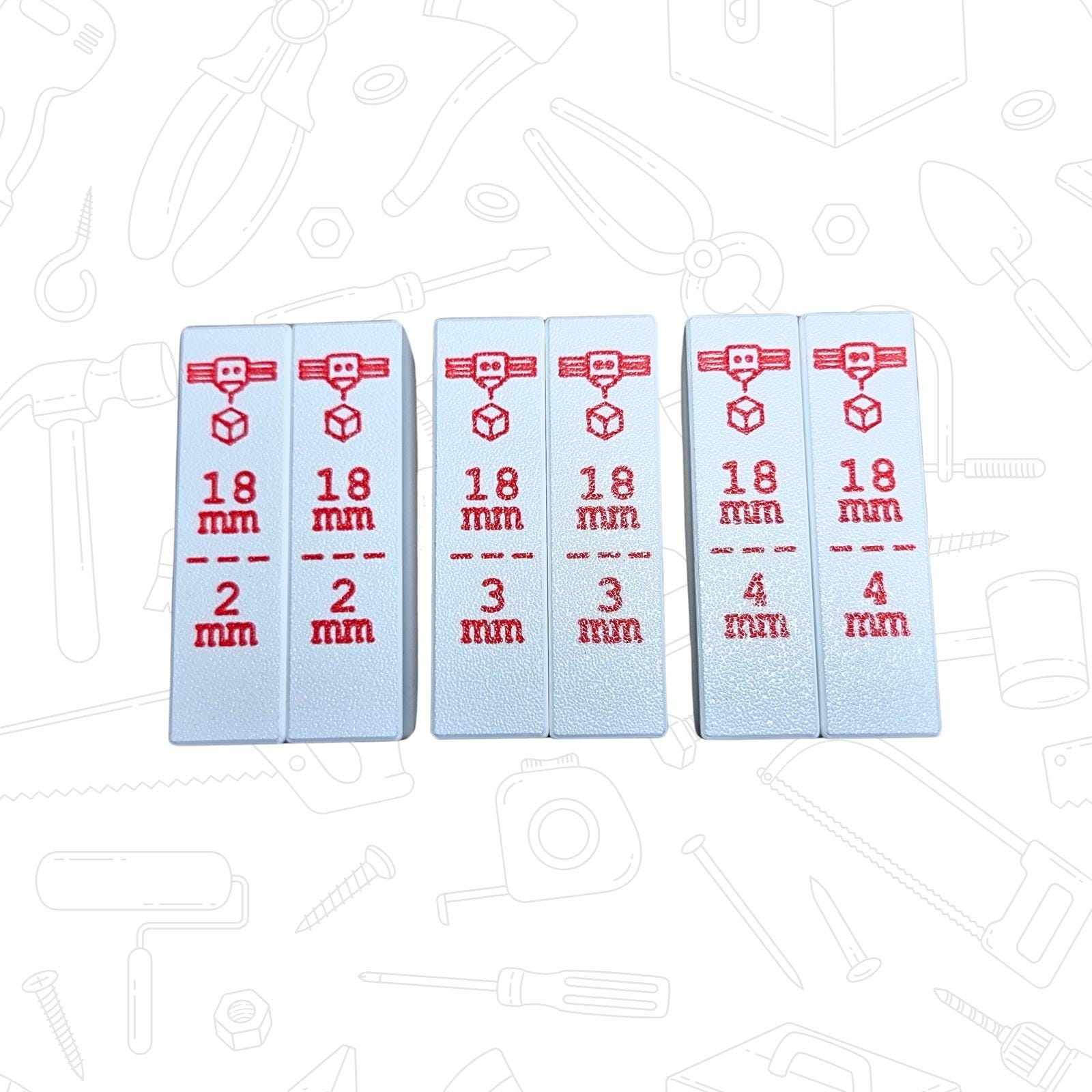 Drawer Front Spacer Gauge Set – 2 / 3 / 4mm Alignment Tools for 18mm Panels