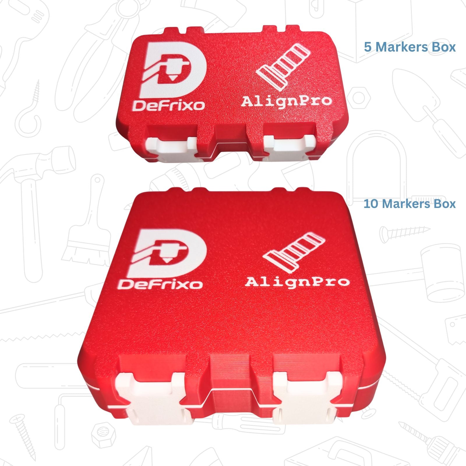 (Box Only) AlignPro™ Laser Level Marker Storage Box – Protective Case for Lightweight, Heavy Base & Magnetic Sets