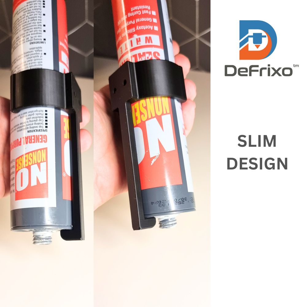 Clip-On Silicone Tube Wall & Van Holder – Secure Sealant Storage Mount | Set of 5 - DeFrixo