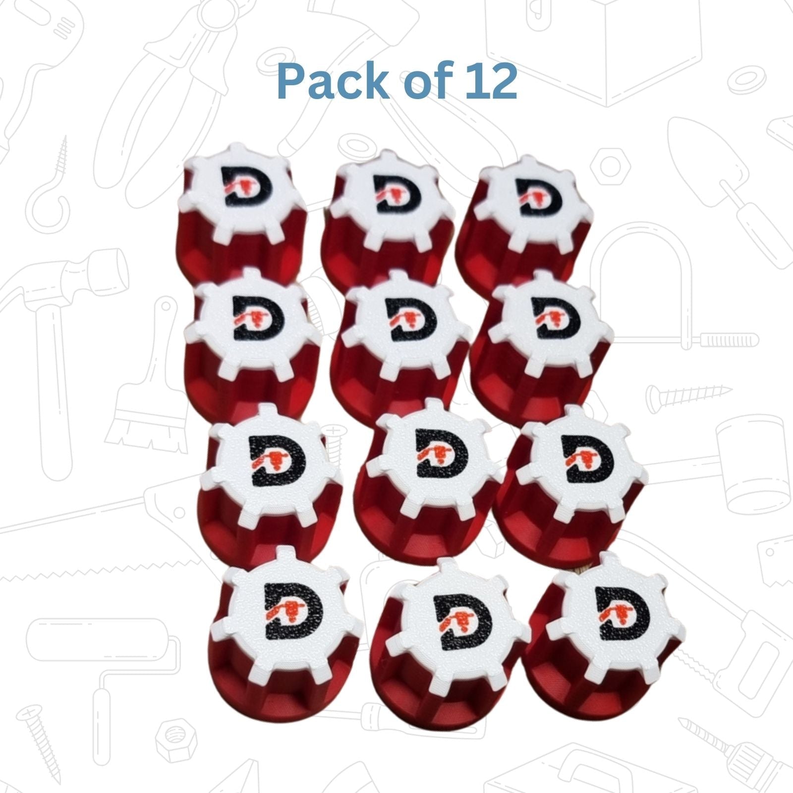 DeFrixo™ Large Heavy Duty Silicone Caps – Reusable Sealant Nozzle Cover Screw-In | Pack of 6 or 12 - DeFrixo
