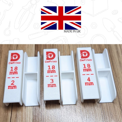 Drawer Front Spacer Gauge Set – 2 / 3 / 4mm Alignment Tools for 18mm Panels - DeFrixo