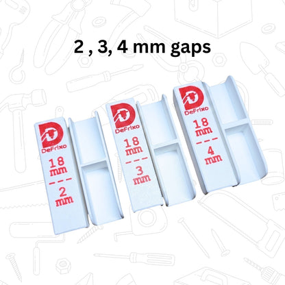 Drawer Front Spacer Gauge Set – 2 / 3 / 4mm Alignment Tools for 18mm Panels - DeFrixo