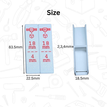 Drawer Front Spacer Gauge Set – 2 / 3 / 4mm Alignment Tools for 18mm Panels - DeFrixo