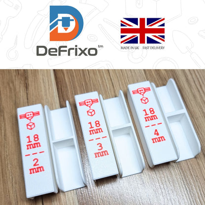 Drawer Front Spacer Gauge Set – 2 / 3 / 4mm Alignment Tools for 18mm Panels - DeFrixo