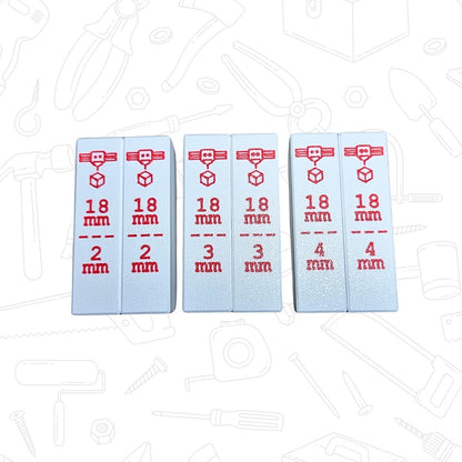 Drawer Front Spacer Gauge Set – 2 / 3 / 4mm Alignment Tools for 18mm Panels - DeFrixo