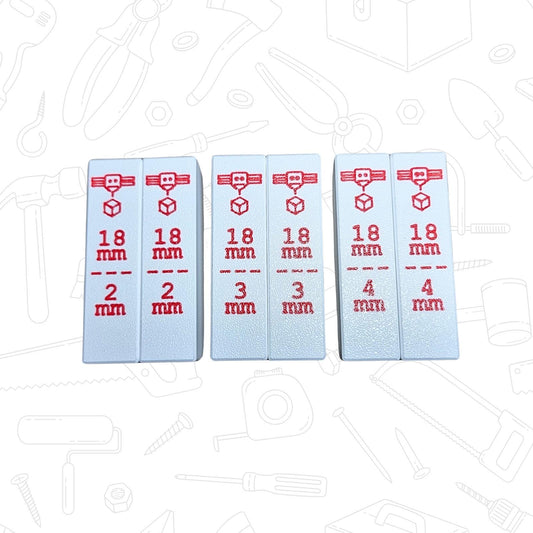 Drawer Front Spacer Gauge Set – 2 / 3 / 4mm Alignment Tools for 18mm Panels - DeFrixo