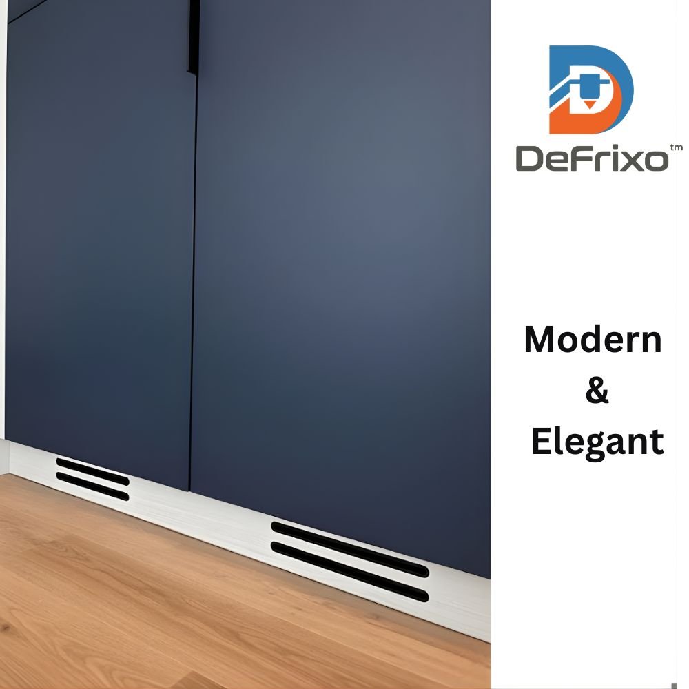 Slimline Ventilation Grille Cover for 18mm Panels - Various Lengths Available | Set of 2 - DeFrixo
