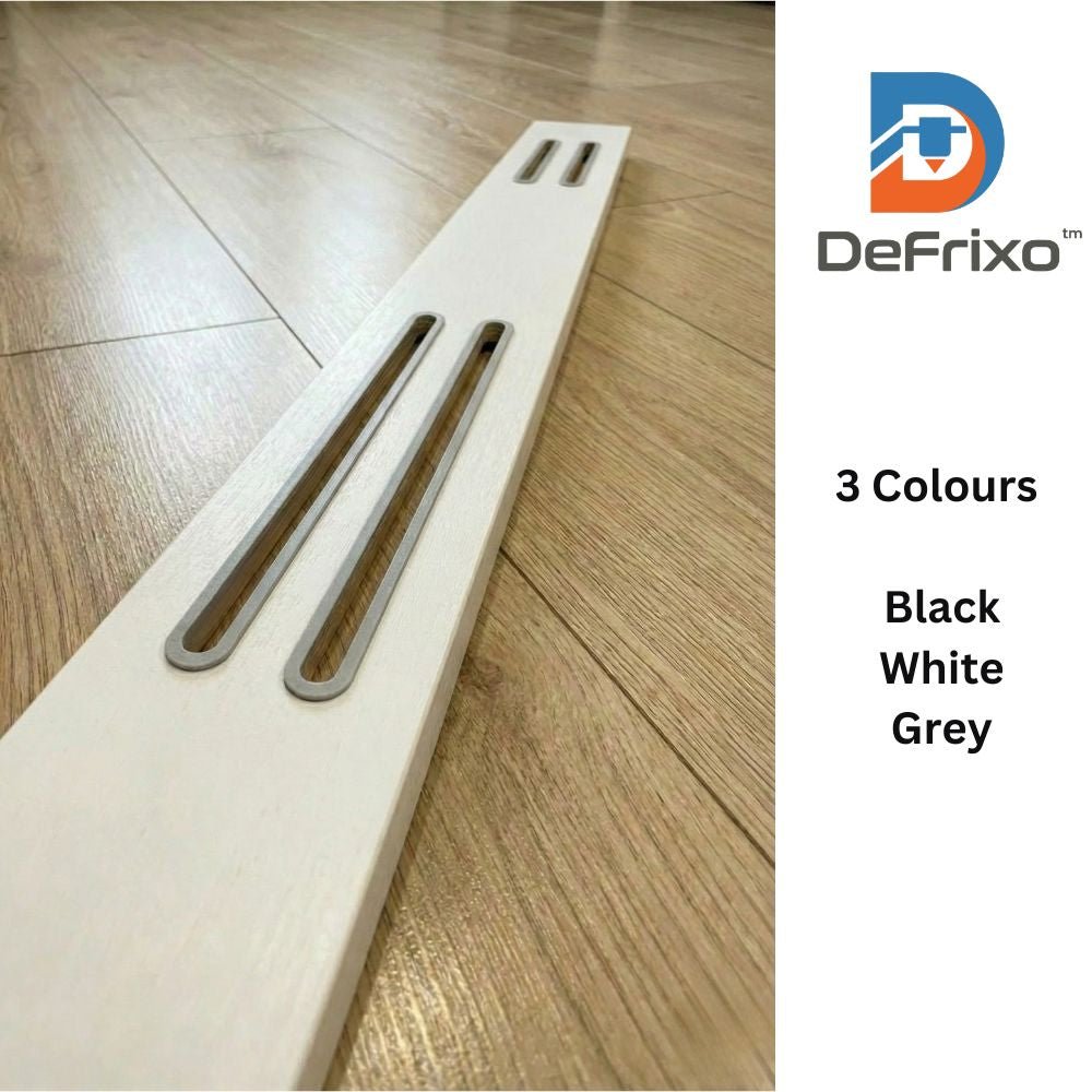 Slimline Ventilation Grille Cover for 18mm Panels - Various Lengths Available | Set of 2 - DeFrixo